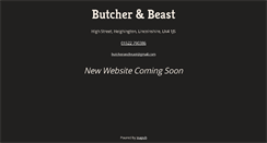 Desktop Screenshot of butcherandbeast.co.uk